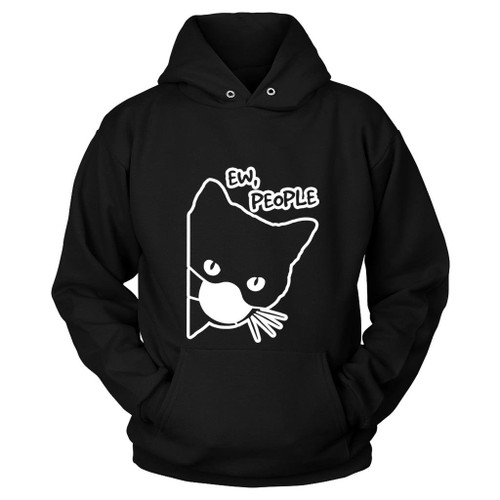 Ew People Black Cat Face Unisex Hoodie