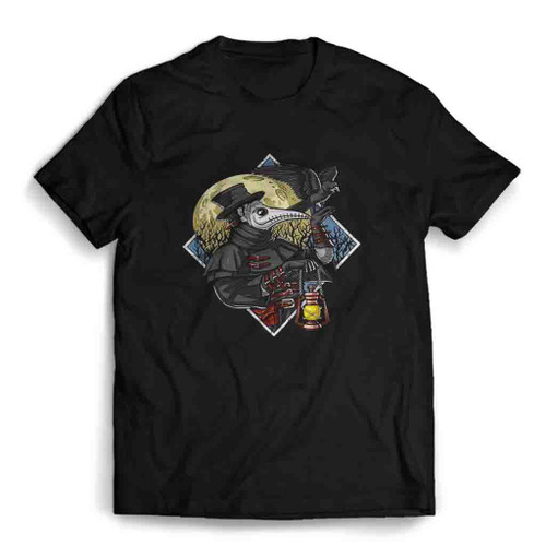 Plague Doctor Steampunk Raven Medieval Fantasy Gothic Death Halloween Mens T-Shirt Tee