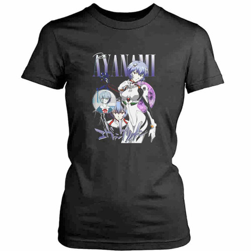 Rei Ayanami Vintage Neon Genesis Evangelion Womens T-Shirt Tee