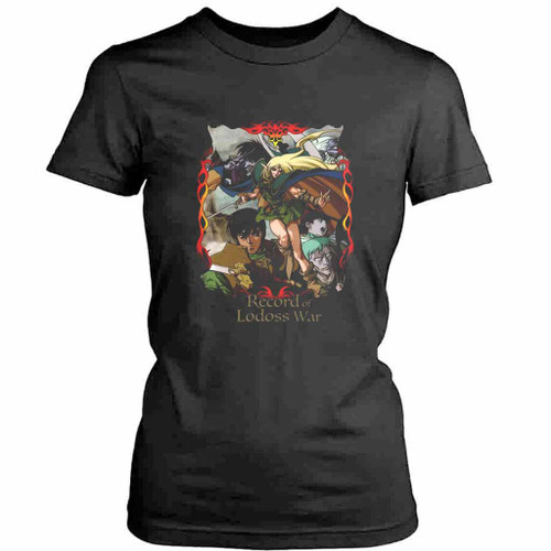 The Record Of Lodoss War Anime Samurai Womens T-Shirt Tee