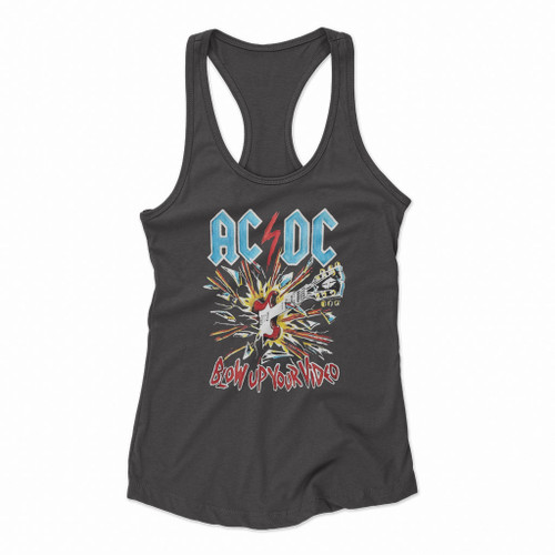 Acdc Blow Up Your Video Women Racerback Tank Tops