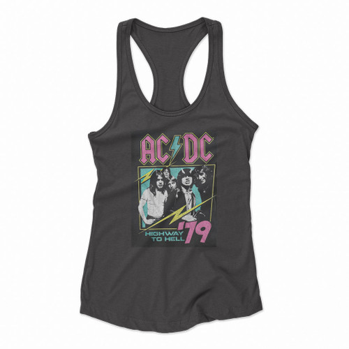 Acdc Highway To Hell 79 Women Racerback Tank Tops