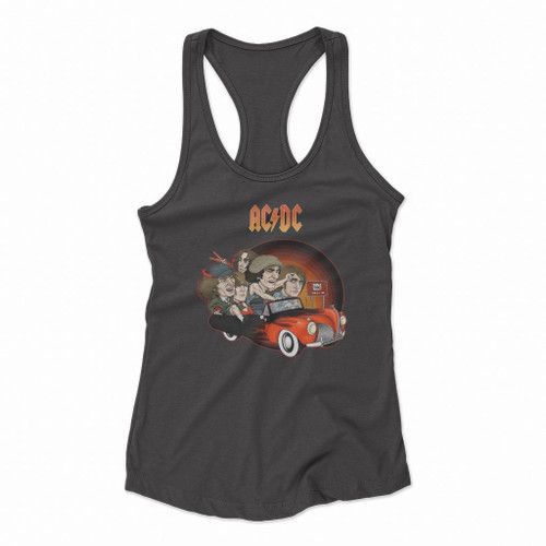 Acdc Members For Those About To Rock Women Racerback Tank Tops