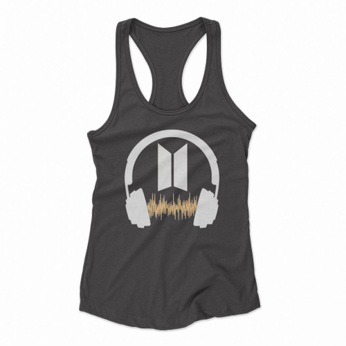 Adorable Tinytan Bts Members Hiding Behind The Logo Women Racerback Tank Tops