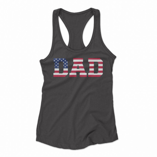 American Dad Flag Women Racerback Tank Tops