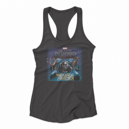 Black Panther Wakanda Forever Logo Art Women Racerback Tank Tops