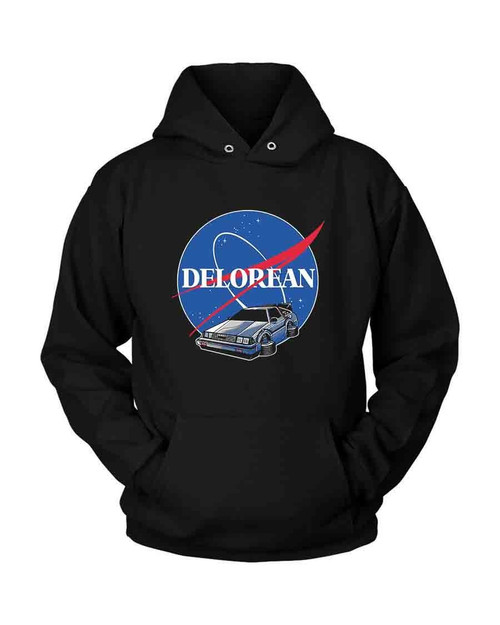 Delorean Nasa Logo Parody Unisex Hoodie