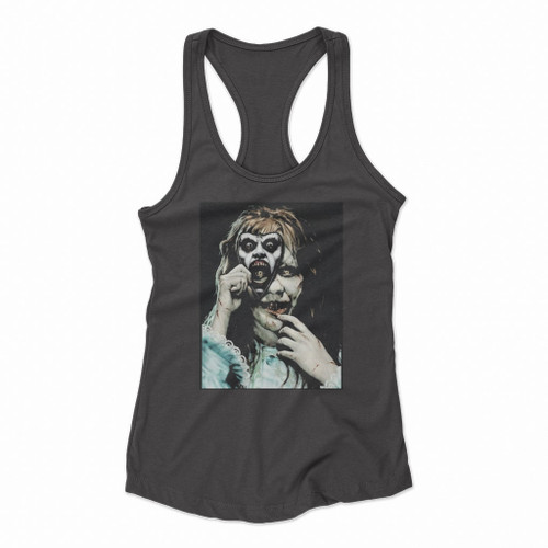 Classic 1970 Horror Movie Exorcist Women Racerback Tank Tops
