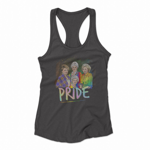Color Rainbow Pride Golden Girls Women Racerback Tank Tops