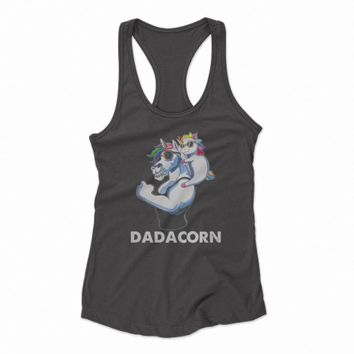 Dadacorn Unicorn Dad Best Dad Women Racerback Tank Tops