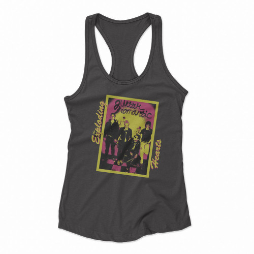 Exploding Hearts Guitar Romantic Women Racerback Tank Tops