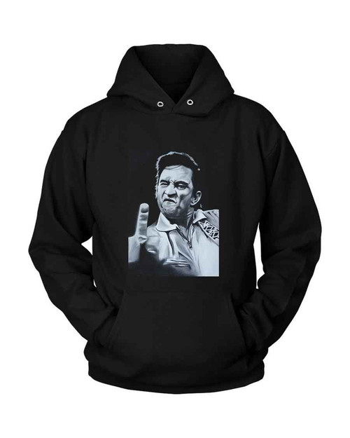 Johnny Cash Finger Drawing Unisex Hoodie