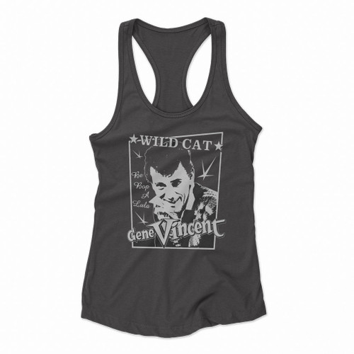 Gene Vincent Wildcat Women Racerback Tank Tops