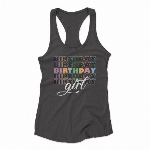 Girls Birthday Party Women Racerback Tank Tops