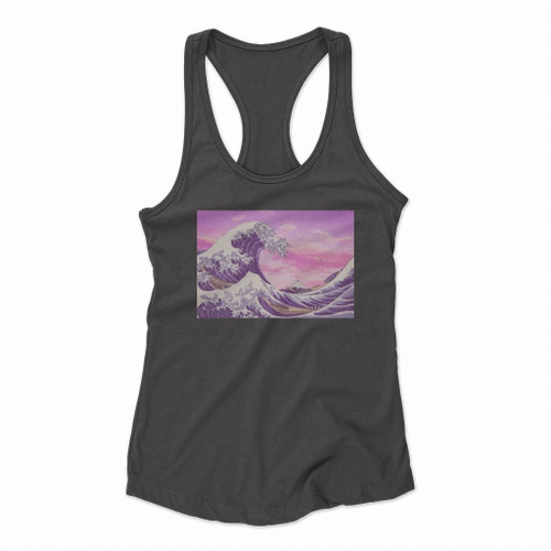 Great Wave Off Kanagawa Women Racerback Tank Tops