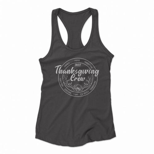 Happy Thanks Giving Logo Art Women Racerback Tank Tops