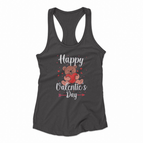 Happy Valentine Day Love Me Women Racerback Tank Tops