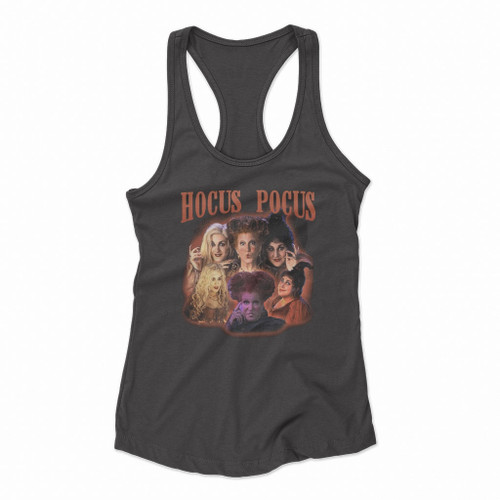 Hocus Pocus Logo Art Women Racerback Tank Tops Hocus Pocus Logo Art Women Racerback Tank Tops