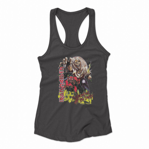 Iron Maiden The Number Of The Beast Vintage Women Racerback Tank Tops