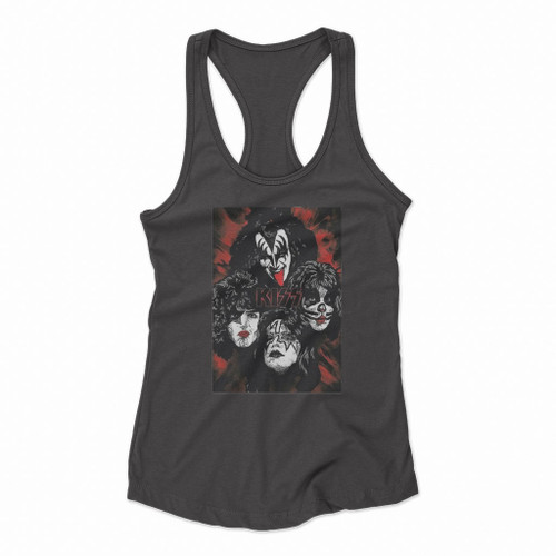 Kiss Army Kiss Rock Band Women Racerback Tank Tops