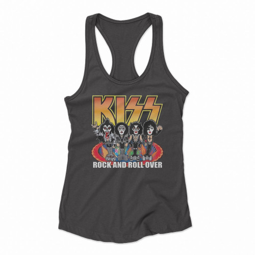 Kiss Rock And Roll Over Rock Band Concert Tour Women Racerback Tank Tops