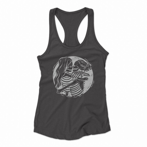 Lesbian Skeleton Love Women Racerback Tank Tops