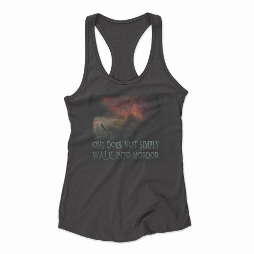 Lord Of The Rings One Does Not Walk Into Mordor Women Racerback Tank Tops