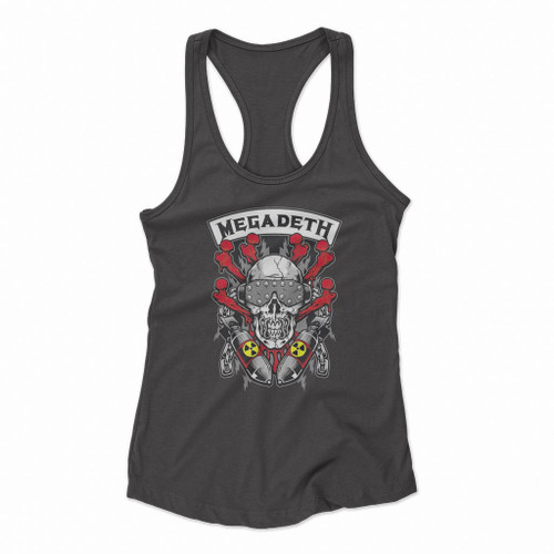 Megadeth Fighter Vintage Style Women Racerback Tank Tops
