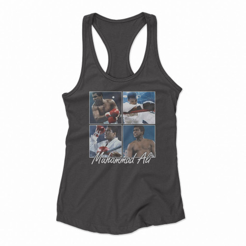 Muhammad Ali Four Squares Women Racerback Tank Tops