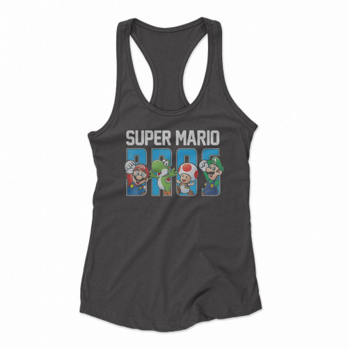 Nintendo Super Mario Bros Splash Women Racerback Tank Tops