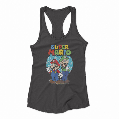 Nintendo Super Mario Luigi Mario Women Racerback Tank Tops