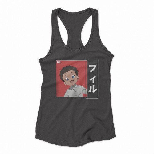 Phil The Promised Neverland Women Racerback Tank Tops