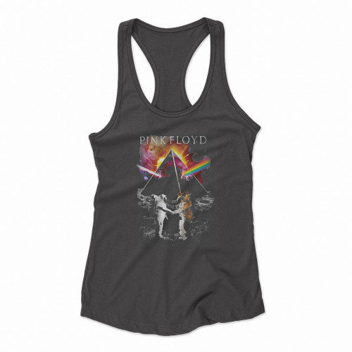 Pink Floyd Band Logo Rock Astronaut Women Racerback Tank Tops