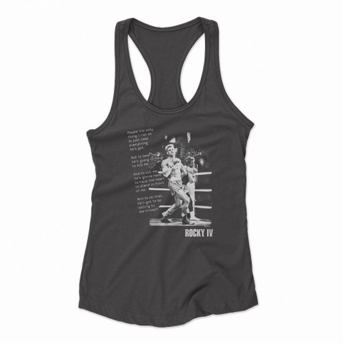 Rocky Monologue Rocky Iv Women Racerback Tank Tops