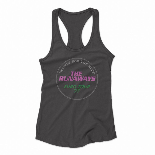 Runaways Waitin For The Nite Women Racerback Tank Tops