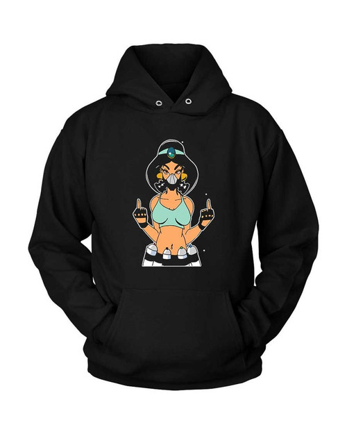 Princess Jasmine Swear Middle Finger Unisex Hoodie