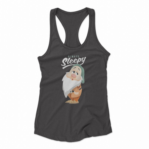 Sleep Dwarf Disney Snow White Women Racerback Tank Tops