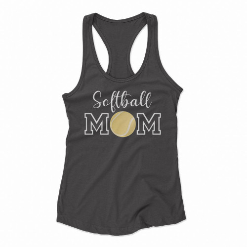 Softball Mom Logo Art Women Racerback Tank Tops