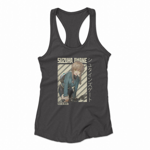 Suzuha Amane Steins Gate Women Racerback Tank Tops