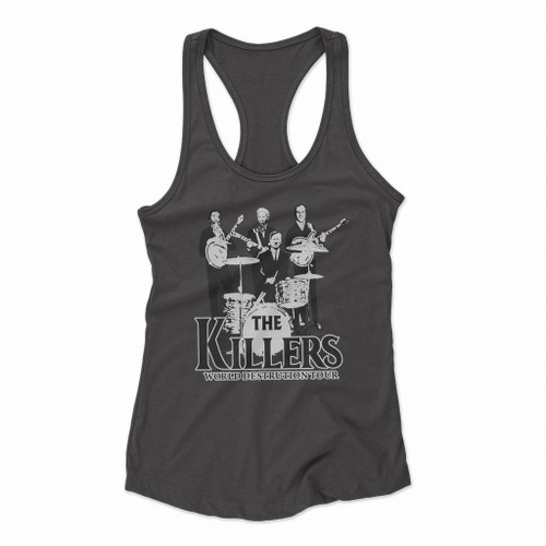 The Killers Band Members World Destrution Tour Women Racerback Tank Tops