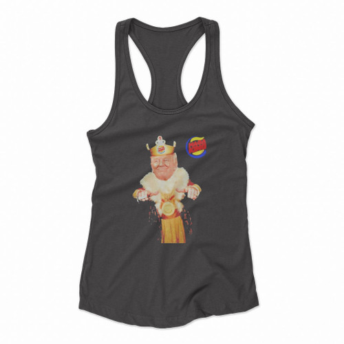 Trump Maga King Burger King Women Racerback Tank Tops