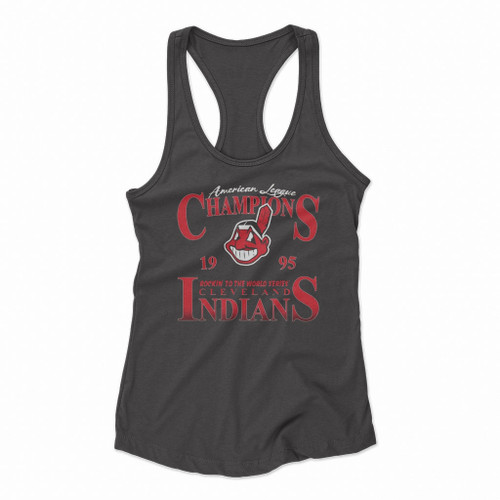 Vintage Cleveland Indians Basketball Women Racerback Tank Tops