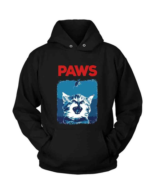 Paws Jaws Shark Parody Unisex Hoodie