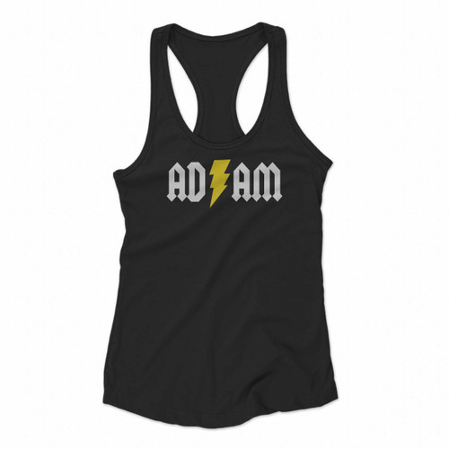 Acdc Mashup Shazam Logo Black Adcd Women Racerback Tank Tops