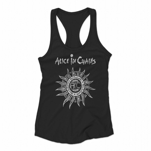 Alice In Chains Sun Logo Women Racerback Tank Tops