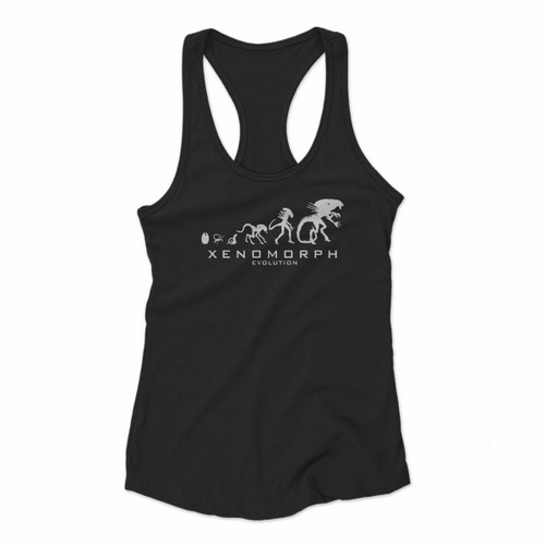 Alien Xenomorph Evolution Stages Women Racerback Tank Tops