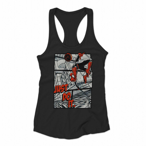 Amazing Spider Man Just Do It Women Racerback Tank Tops