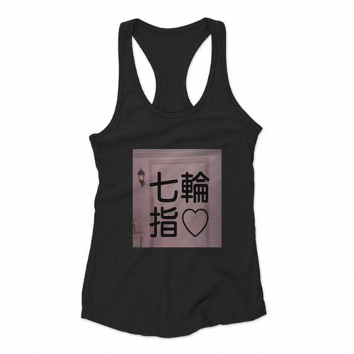 Ariana Grande 7 Rings In Kanji Japan Letter Women Racerback Tank Tops