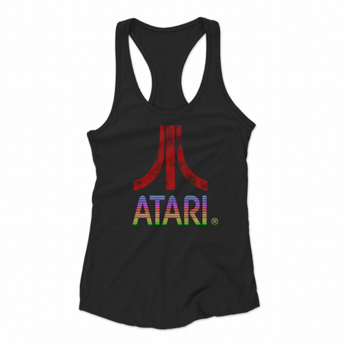 Atari Logo Classic Art Women Racerback Tank Tops