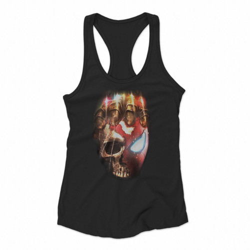 Avengers Endgame Spiderman Head Skull Women Racerback Tank Tops